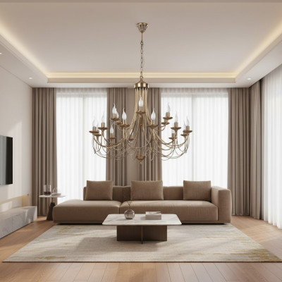 Lampe de plafond Un luxueux salon moderne en verre neuf
