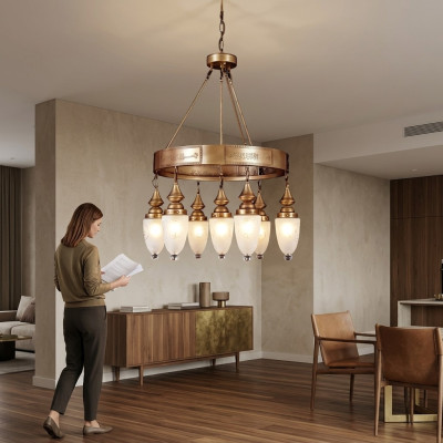 Lampe suspension Lustre lampe en cristal Plafonnier Luminaires 60x125