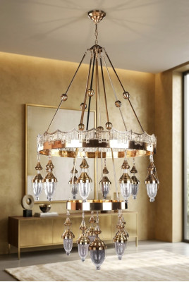 Lustre Lustre en cristal Lampes Plafonnier Lampe 110x225