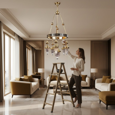 Lampe de plafond Lustre Suspension Salon Luxe Lustre Luminaire