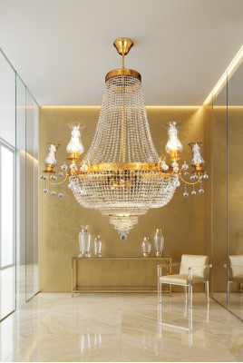 Lampe lumière suspendue Lustre Plafonnier Lampes lampe en cristal 115x160