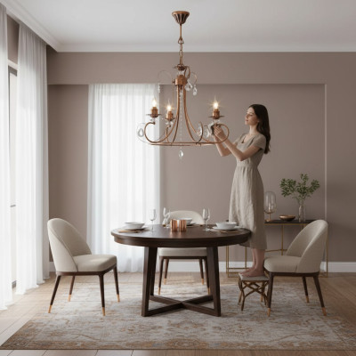 Chandelier Lampe en métal Lampes Plafonniers Luminaire 60x70