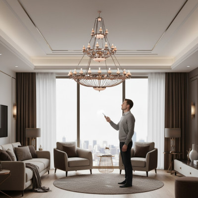 Grand luminaire Lustre Luxe Lampes xxl Luminaire 250x300