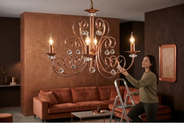 Lustre Salon de luxe Lustre Plafonnier Lampes Lumières 69x70