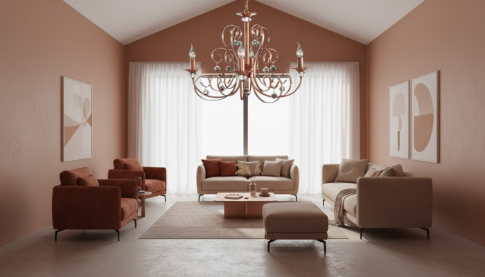 Lustre Salon de luxe Lustre Plafonnier Lampes Lumières 69x70