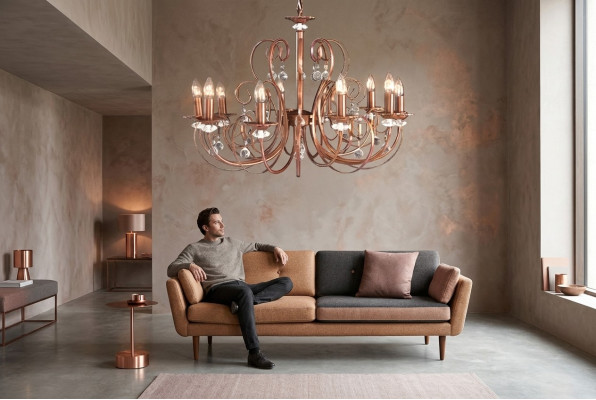 Lustre Luminaire Suspension Lumière Luxe Salon Lampe Lumières 89x80
