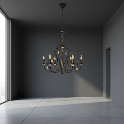 Lustre pour le salon Lampe en cristal brillante neuve Zone intérieure
