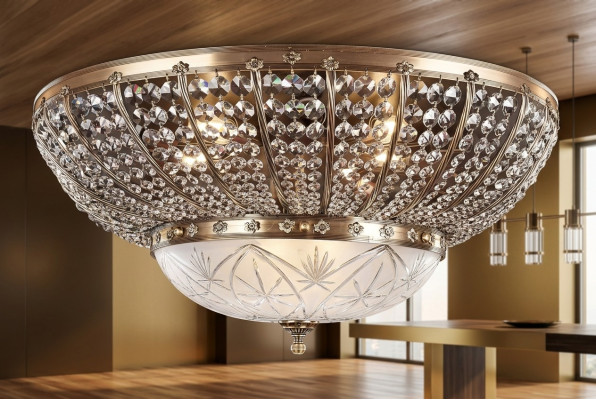 Lustre Lampe Suspension Lampe en cristal Plafonnier 100x40