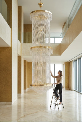 Lampe suspendue, lustre, lampe de plafond, lustres, lampe en cristal 50x200