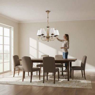 Lustre en cristal Lampe Plafonnier Luminaire Lampes 58x62