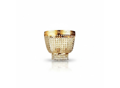 Luminaire de plafond moderne en laiton Lampe Or Cristal