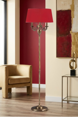 Lampe de sol rouge lustre de sol Lampe Luminaire Lustre or Lampes 50x173