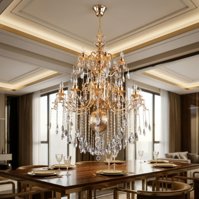 Lustre Lampe suspendue Lampe en cristal Plafonnier Lampes 96x155