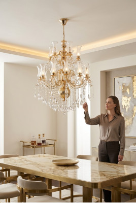 Lustre Lampe Suspension Lampe en cristal Plafonnier Lampes 99x155