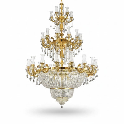 Lustre suspension lumière hall salle de séjour luxueux lampe brillante 360 cm