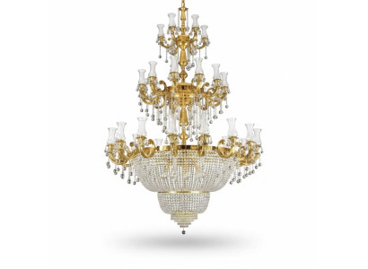 Lustre suspension lumière hall salle de séjour luxueux lampe brillante 360 cm