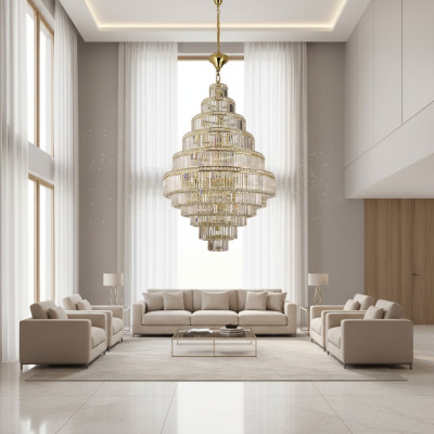 Lustre Lampe Suspendue Lampes en Cristal Lampe de Plafond 120x140