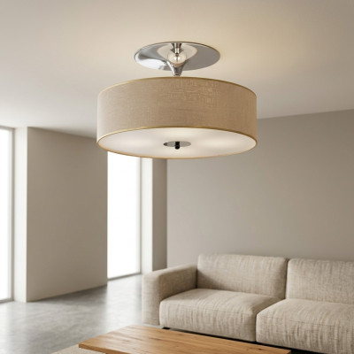 Lustre plafonnier luminaire moderne Suspension Salon luxe 50x30 Chrome