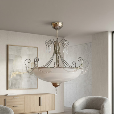 Lustre de plafond Lustre de luxe avec éclairage suspendu salon nouveau et brillant