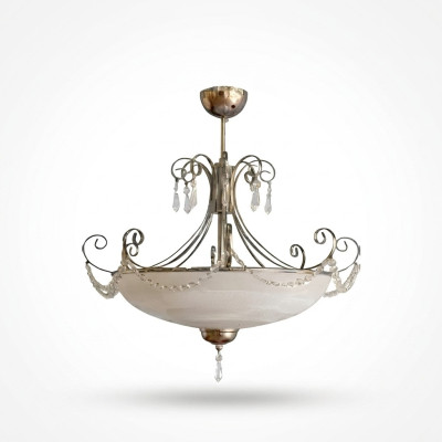 Lustre luminaire Salle de séjour Lustre brillant Chrome neuf