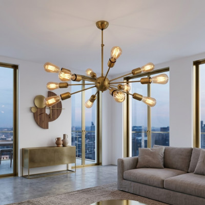 Lustre de plafond chic Salon en matériaux brillants Luminaire Luminaires