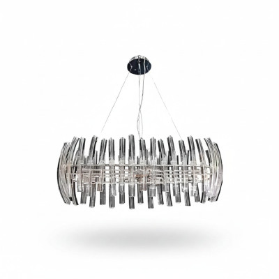 Lustre en cristal pour le salon dans une luxueuse couleur chromée