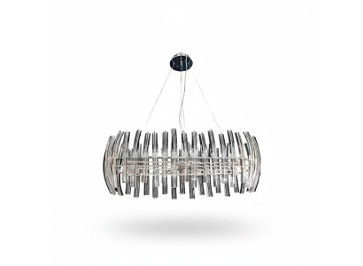 Lustre en cristal pour le salon dans une luxueuse couleur chromée
