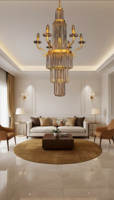 Lustre de luxe de plafonnier de lumière de suspension moderne de lustre de plafond