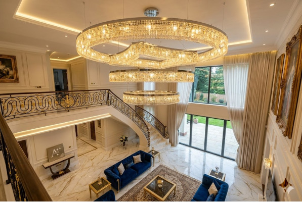 Lustre en acier inoxydable chromé Cristal dans le nouveau luxe du foyer