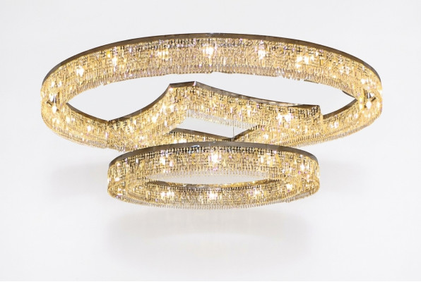 Lustre en acier inoxydable chromé Cristal dans le nouveau luxe du foyer