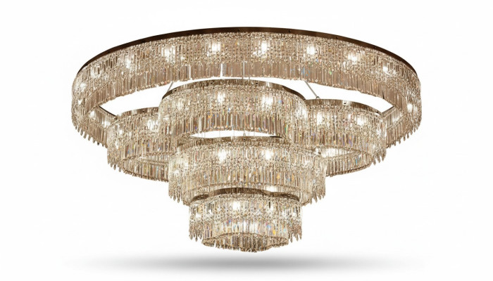 Lustre pour le hall d'entrée en cristal luisant neuf Espace intérieur Luxueux nouveau