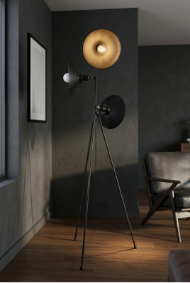 Lampe sur pied salon moderne neuve 150 cm noire de luxe pour intérieur
