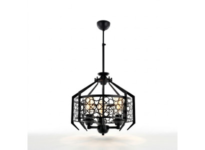 Lustre noir de luxe Lampadaire plafonnier Salon Salle à manger
