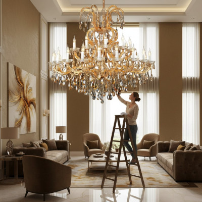 Lustre moderne Lustre suspendu Plafonnier Lustre de luxe Luminaire Lampe