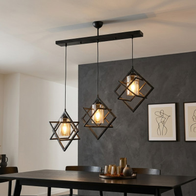 Lampe de plafond Lampe suspendue noire luxueuse Salon Espace intérieur Lampe