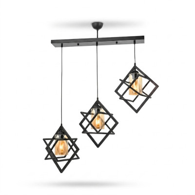 Lampe de plafond Lampe suspendue noire luxueuse Salon Espace intérieur Lampe