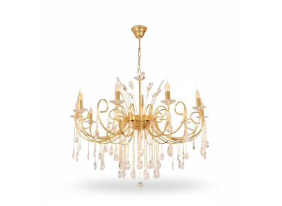 Lustre Belle lumière de plafond en cristal doré Lumières Lampes