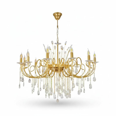 Lustre Luminaire Lampe Salon Or Verre Luxe Plafonnier Lampes