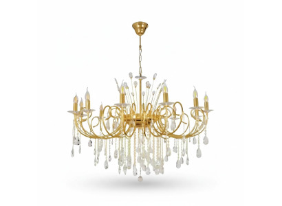 Lustre Luminaire Lampe Salon Or Verre Luxe Plafonnier Lampes
