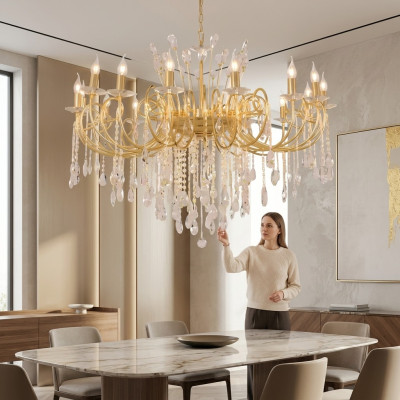 Lustre moderne Lampe suspendue Plafonnier Lampe de lustre de luxe Luminaire