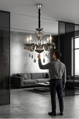 Lustre en cristal de qualité luxueuse Lampe de plafond de salon Lumières du plafond