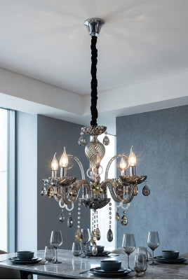 Lustre en cristal de qualité luxueuse Lampe de plafond de salon Lumières du plafond