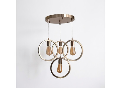 Lustre de plafond moderne luminaire suspension salon luxe chrome mat 35x70