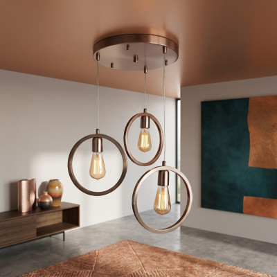 Lustre de plafond Un style de luxe moderne pour salon en chrome mat.