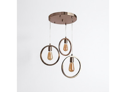 Lustre de plafond Un style de luxe moderne pour salon en chrome mat.