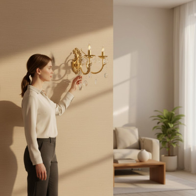 Applique murale lumière intérieure pour maison nouvelle chambre cristal couloir