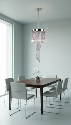 Lustre Suspension Chrome Lampe de salon Luminaire 30x70