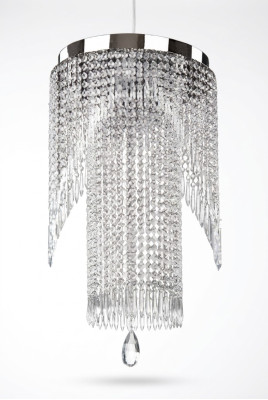 Le lustre en acier inoxydable chromé est parfait pour l'éclairage de votre lampe de salon.