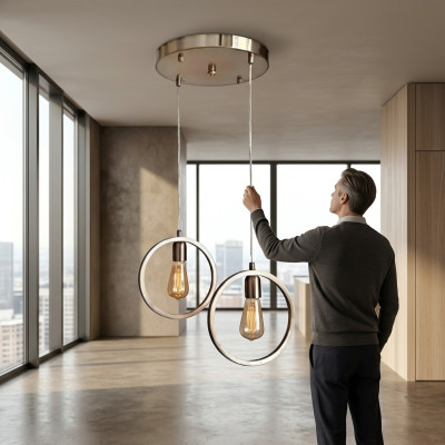 Luminaire Lustre Suspension Salon Luxe Lampe Éclairage Plafonnier