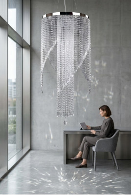 Lampe luminaire suspendue Lustre lampe en cristal Plafonnier Lampes 60x140